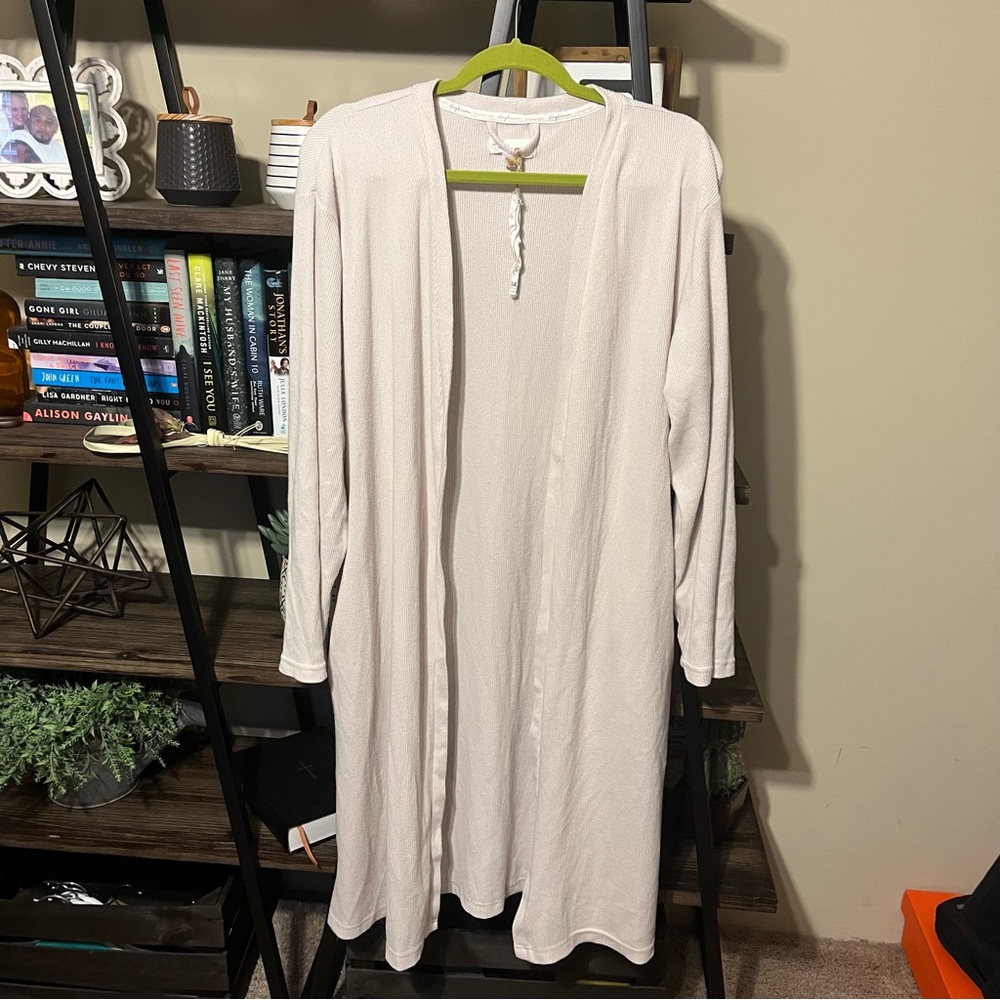 Daydream by Berkshire Home Long Cardigan Size L Oatmeal NWT